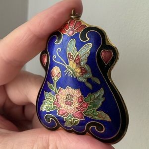 Large vintage cloisonné pendant